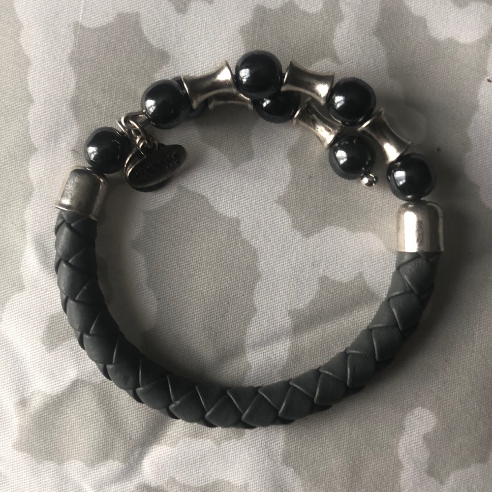 Leather Alex and Ani Wrap Bracelet